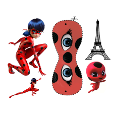 Ladybug5zu Buburuza Miraculous imagine comestibila din zahar 20x15cm